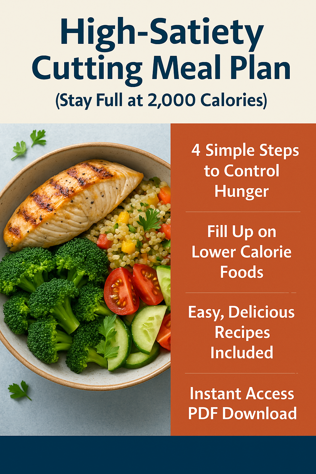 High-Satiety Cutting Meal Plan (Stay Full at 2,000 Calories)