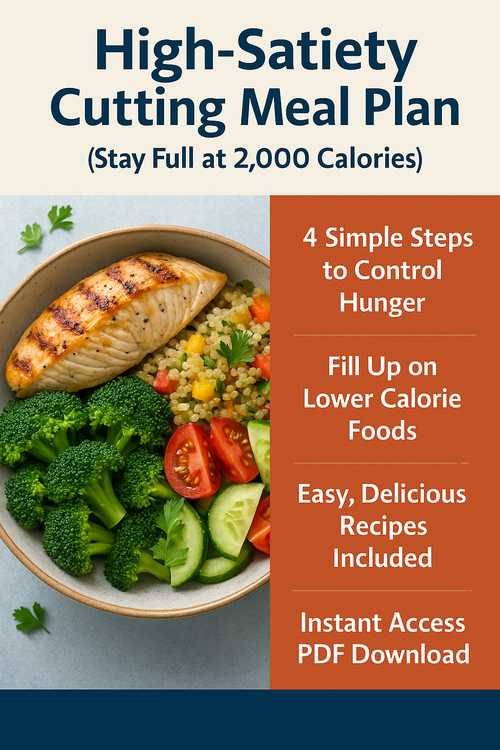 High-Satiety Cutting Meal Plan (Stay Full at 2,000 Calories)